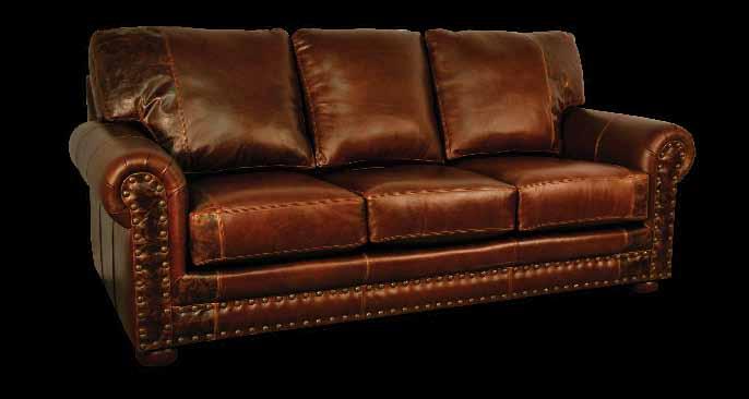 THE OUTLAW GROUP 8 BIG SKY COLLECTION The Outlaw Sofa 88 Wx39 Dx40 H Leather Shown: Tribeca Moka