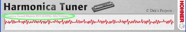 8. The tuning process with the Hohner Harmonica Tuner Automatic pitch detection The Hohner Harmonica Tuner automatically detects the pitch of the sounding tone.