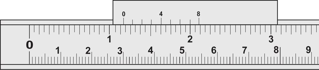 If the vernier lines up on the eighth digit, it also lines up on zero.