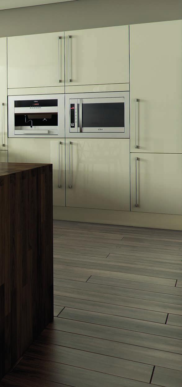 The Inspire gloss collection offers an exceptional reflective and smooth hardwearing finish to add light and space to the kitchen and living space.