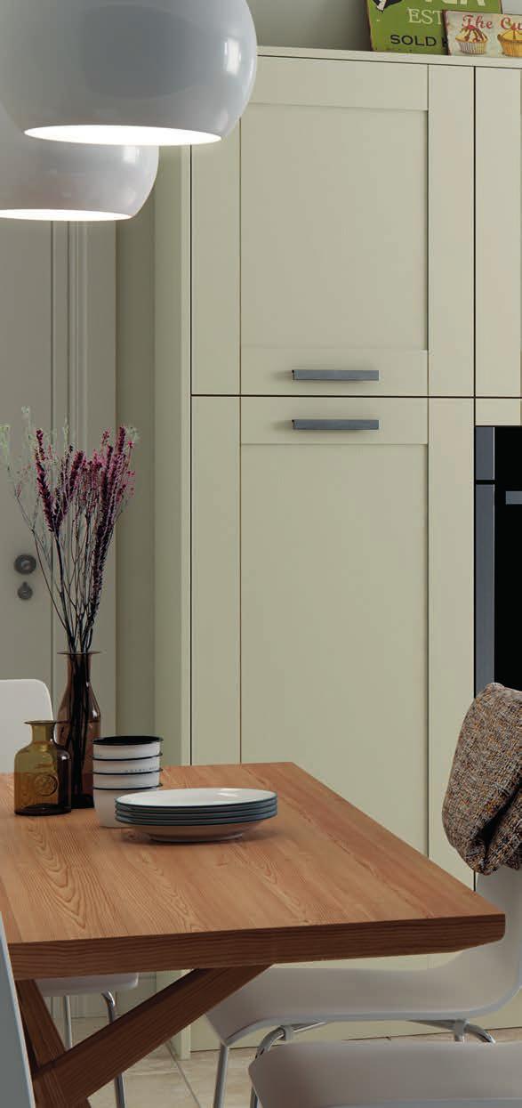 31 beaumont PRICE BAND B Shaker style kitchens are a true design classic and Beaumont mixes shaker design with the latest woodgrains and painted timber effect woodgrains to create a kitchen with real