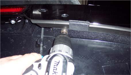 to the marked area. (Fig 2h) Drill two (2) ¾ holes.