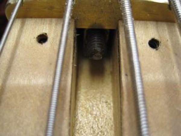 6. Insert the Truss Rod to approximately this depth. 7.