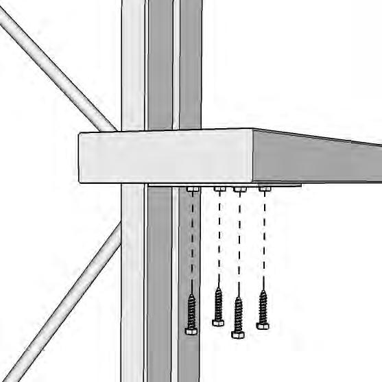 (Anchor bolts supplied by others) SIDEWALLS STEEL SIDEWALL GIRTS Put one Tek screw in the end of each girt except for at corners put two screws.