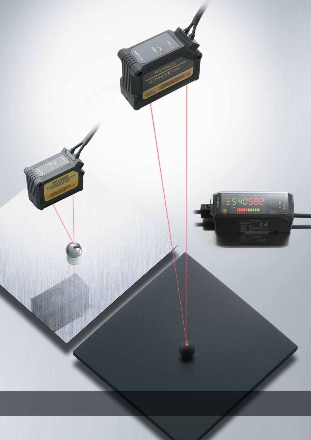 Digital CMOS Laser Sensor GV Series Up to 1 m Away Stable