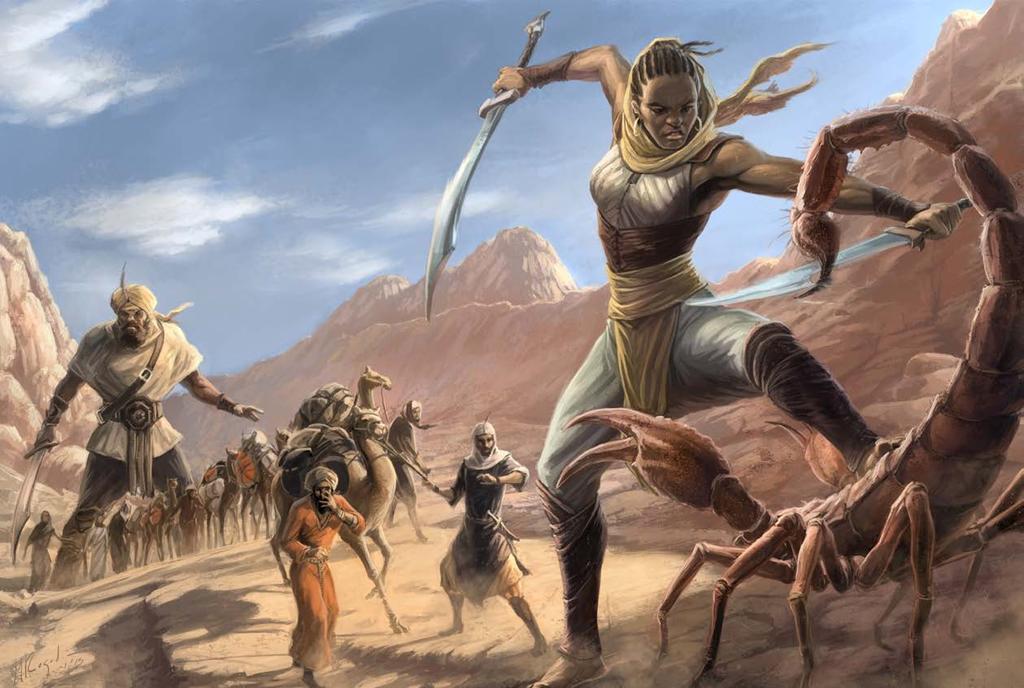 TITANIC ALLIANCES I d come to expect gnoll raids when traversing the vast Meraz, much as I d grown accustomed to the heat, the unexpected sandstorms, and the stink and sounds of camels.