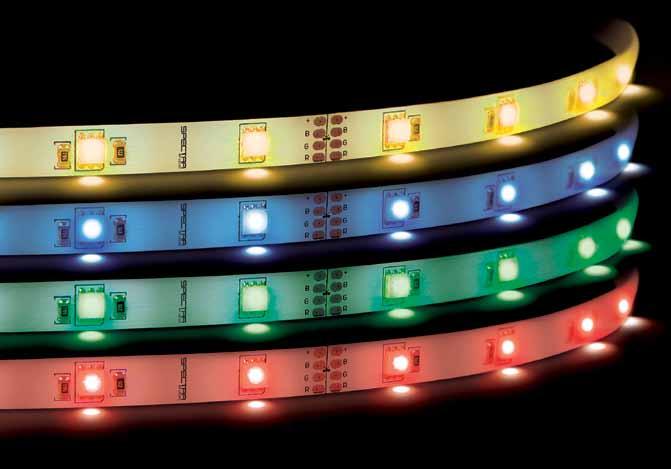 LEDSTRIP Color Materials/Finish Flex Circuits Made from flexible polymer. LED Protection Using silicon sleeved.