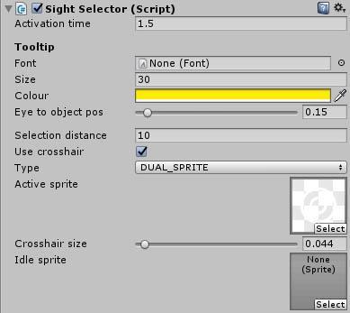 software when mouse hovers over various elements. The tooltip text is always rendered in a point between the selector and the VR element (see below on options on how to change the position).