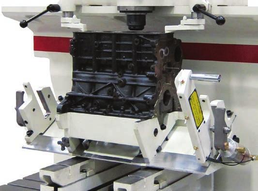 leveling of in-line blocks without removing the V block fixture from the machine.