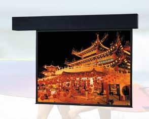 SENIOR ELECTROL Wall or Ceiling Mounted or Ceiling Recessed Electric Projection Screen 1. Select size from charts at the Wall Type Hanger Ceiling Type Hanger Matte White Video Spectra 1.
