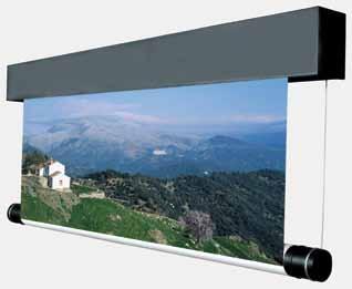ARENA ELECTROL Wall or Ceiling Mounted or Ceiling Recessed Electric Projection Screen 18-7/8" 11-1/8" 17-1/16" 16-5/8" 1.