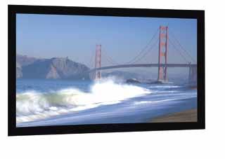 CINEMA CONTOUR Wall-Mounted Projection Screen 1-5/8" VIEWING area width + 6" 1.