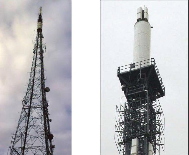 standards), and a variety of ancillary mobile communications, links facilities, etc. The site is 182 m above sea level.