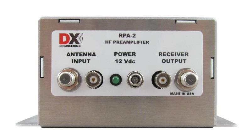 Introduction The DX Engineering DXE-RPA-2 Modular Receive Preamplifier is a high-performance broadband LF through HF receiver preamplifier that features exceptional immunity to overload.