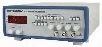 The model 4017A is a 10 MHz sweep function generator with a 5 digit LED display, linear/log sweep, variable duty cycle and DC offset.