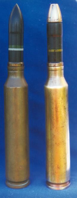 It is of the rimless type and was filled with 35.8 gms of tubular NC propellant.