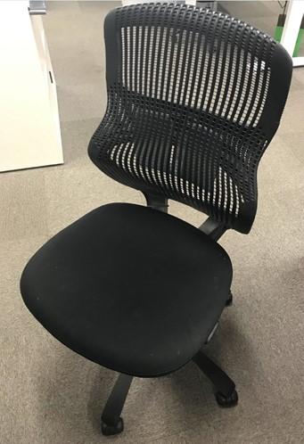 Black frame. Supplier: Zenith Price Code $801 1000 Formway Be Task Chair on 5 way base. 520mm width x 457 max.