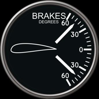 4-59: Air brake position indicator Indicator The fuel quantity indicator displays the remaining fuel quantity in the aircraft s fuel tanks.