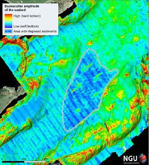 "Monitoring the volume and lateral spread of disposed sediments by acoustic methods,