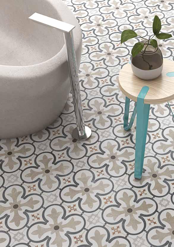 17 18 Patterned Flooring FLooriNG collection 105 108 P 20 This Floor Collection is a superb range of affordable porcelain floor tiles available in four fashionable colours.
