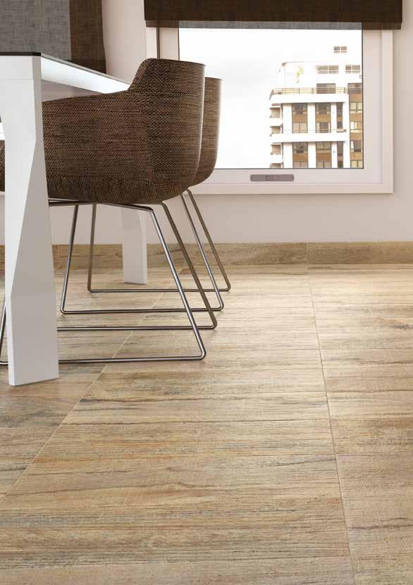 41 42 WOOD EFFECT TILES FLOORING COLLECTION 86 P 43 Suitable for both walls and floors adding a more rustic feel to the trend for wood effect