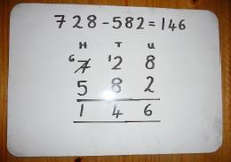Show how you partition numbers to subtract.