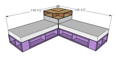 [31] OVERALL DIMENSIONS Are shown above. Remember that a twin bed runs about 75" long to fit the space. [32] ROOM MEASUREMENTS Ready to build it?