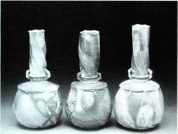 April 1998 Volume 46 Number 4 3 Bottles by Jason Hess at the Ferrin Gallery in Northampton, Massachusetts.