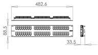 1 483 PRODUCT CHARACTERISTICS: Panel Width: 19 (483) Panel Height: 16 & 24 port 1U (44.1) 32 & 48 port 2U (88.5) Panel Depth: 33.