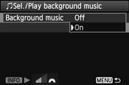 The bacground music selection