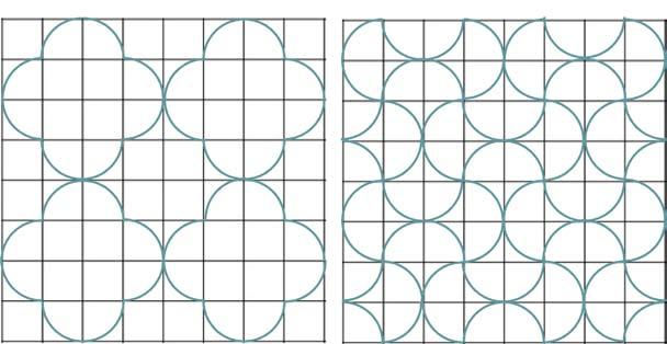 ACTIVITY 11: DESIGNS WITH A SQUARE GRID Scale or petal-like designs appear on all