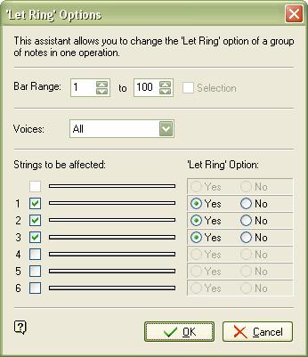 Using Guitar Pro Score Management Wizards: Bar Arranger Repositions the bars to make their position musically correct.
