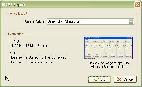 Using Guitar Pro WAVE Export The File > Export > Wave saves an audio file from the sound produced during the play of the score.