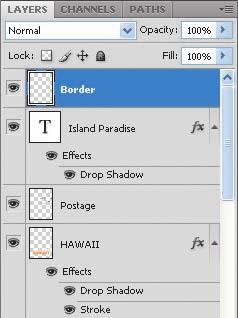 8 Double-click the Layer 1 name in the Layers panel, and rename the layer Border.