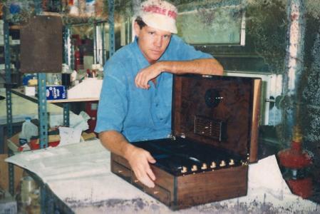 year- old Marshall built Papa Joe a unique three- cigar hinged case made from teak.