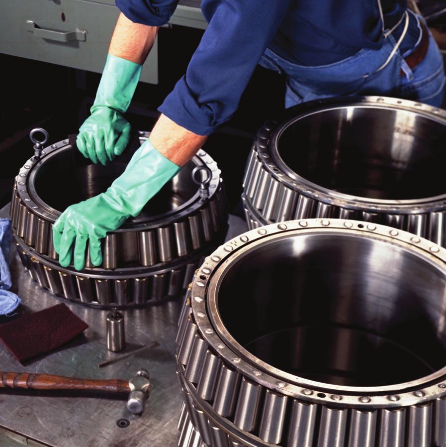 Timken premium mill grease, a calcium sulfonate complex grease, is specifically formulated to provide superior protection in steel and aluminum mills where intense operating conditions exist.