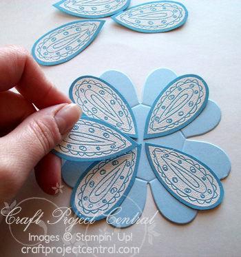Step 5 Adhere the embossed petals to