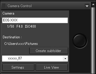 click the [OK] button. A folder for saving the images shot with remote shooting will be created.
