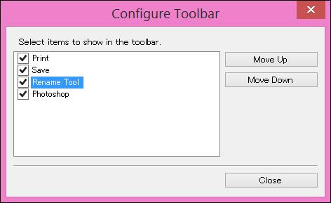 Advanced Customizing the Main Window Toolbar You can display buttons for frequently-used functions in the main window s toolbar. You can also change how the buttons are laid out.