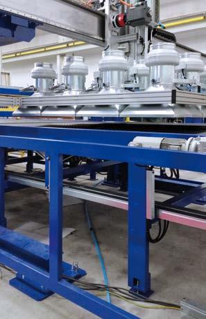 stack height 2000 mm Production speed up to 40 m/min Management of soft pads Special