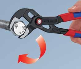 collar for better handling and easier transport ress the button open pliers completely