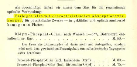 SCHOTT Optischer Glaskatalog, July 1886, p.