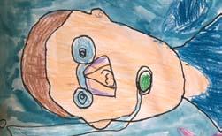 We then included our sea animals in our underwater self-portraits. They did a fantastic job creating these unique self-portraits!