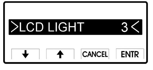 LCD LIGHT Adjust the