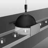 as by using the expansion mounting bracket to perform examinations on the side or