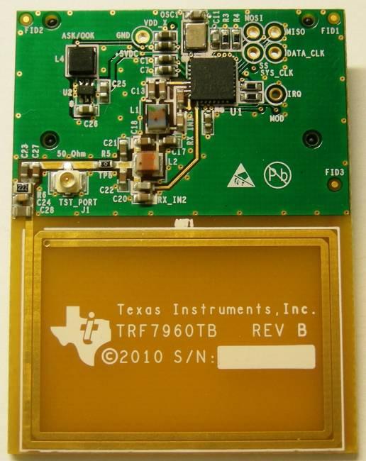 4. TRF7960TB Module Description The TRF7960TB Evaluation Module is intended to allow the software application developer to get familiar with the functionalities of TRF7960 Multi-Standard Fully