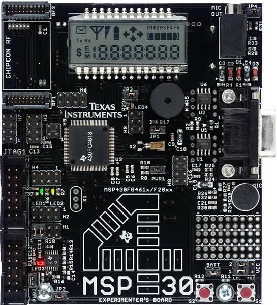7. MSP430FG4618/F2013 Experimenters Board This versatile MSP430 Experimenter Board features a MSP430F2013 and a MSP430FG4618 and is compatible with TI s wireless evaluation modules.