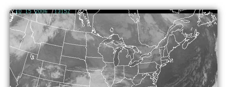 show up as grey with intermediate clouds shaded accordingly. Hot land surfaces will show up as dark grey or black.