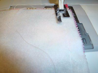 do NOT put fusible fleece on the pocket lining pieces.