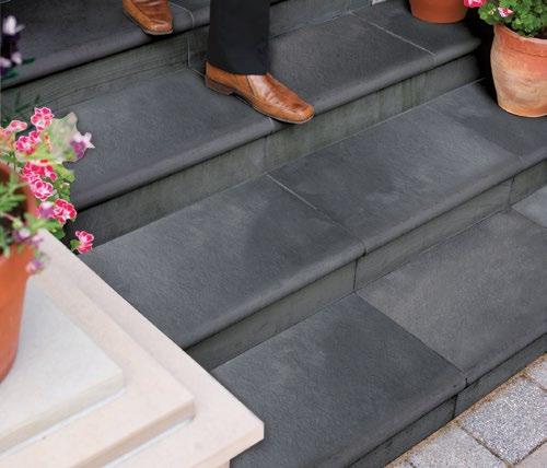 STEPS AND COPING STOCK COLOR SELECTION GREYFIELD Sandblasted/Brushed PRAIRIE ROSE Flamed SILVER BIRCH Flamed AUTUMN